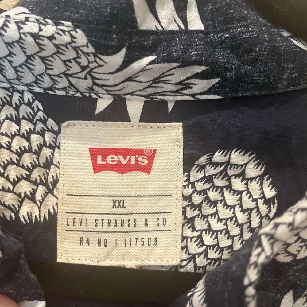 Levi's Blue and White Casual Button Down Shirt